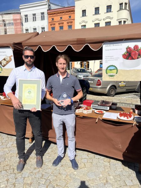 Jahody obdržely ocenění Regionální potravina Kraje Vysočina